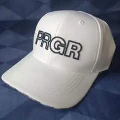 PRGR キャップ ホワイト✕ブラック フリー（56〜60㌢）新品未使用