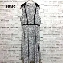 H&M エイチアンドエム ノースリーブワンピース ダルメシアン柄 La965
