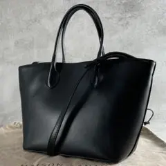 未使用級 MAISON CANAU ショルダーバッグ 2way レザー ブラック