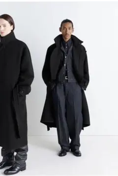 【美品】LEMAIRE ネイビー トレンチコート cawaii トレンチコート コート （紺）上品なネイビーカラーの