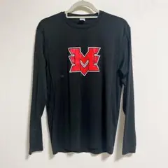 黒の長袖シャツ Mロゴ Sサイズ