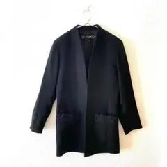 ☆【アランシアクチュール】ノーカラージャケット 刺繍レース フォーマル LL相当