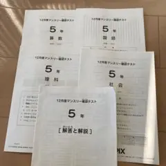 サピックス5年 マンスリー試験テストセット