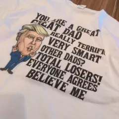 00s ギルダン　トランプ大統領　メッセージTシャツ　白