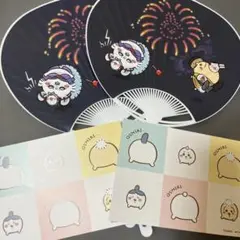ちいかわ ちいかわらんどノベルティちいぽけうちわ花火2枚セット