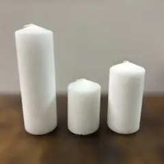 ホワイトキャンドル 3個セット