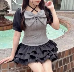 evelyn ビッグリボンティアードOP