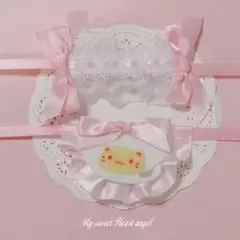 ヘッドドレス　スタイ　ぬいぐるみ　ぬい服　ぬい　メイド　オムライス　ピンク