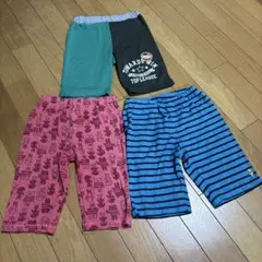 HushHusH他　110サイズハーフパンツ　3点セット　赤青緑半ズボン