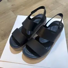 Crocs クロックス ブラック コンフォートサンダル レディースW8 24cm