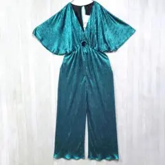 訳あり ZARA メタリックプリーツ ジャンプスーツ オールインワン