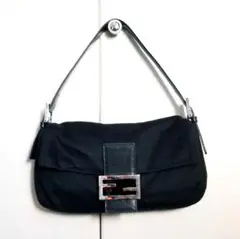 フェンディ FENDI カシミア ハンドバッグ 黒