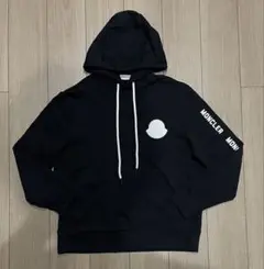 ［極美品］モンクレール　ロゴパーカー　ブラック　XL