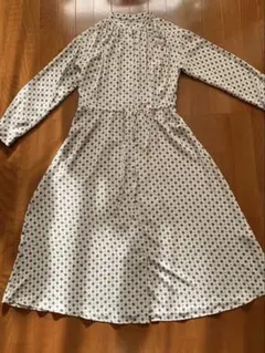 GU花柄ロングシャツワンピース 長袖