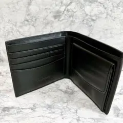 高級✨️財布 メンズ 二つ折り レザー スキミング防止 革財布 黒 プレゼント