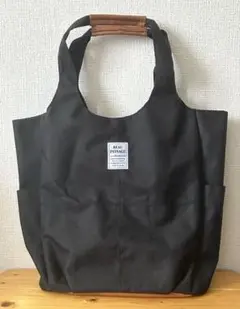 トートバッグ　ブラック×ブラウン