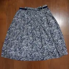 KEITH　キース　ペイズリー　リバティ　膝丈スカート　美品　40　日本製