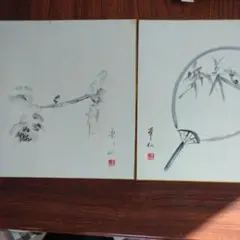 水墨画 風景画 橋と樹木　中国　掛け軸　掛軸 水墨画 風景画 橋と樹木 中国 掛け軸 掛軸