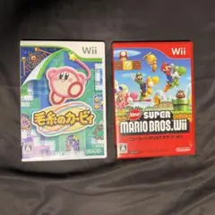 任天堂 wiiソフト ニュー・スーパーマリオブラザーズ 毛糸のカービィ