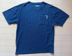 U.S. BOARDER ネイビーブルー　ストライプ Tシャツ L