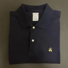 BrooksBrothers スーピマコットン　ポロシャツ　ネイビー　L
