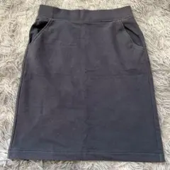 美品✨【UNIQLO】ダークグレー タイトスカート (M) スウェット素材