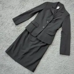 b1585.6 MICHEL KLEIN 黒 スーツ上下セット スカート