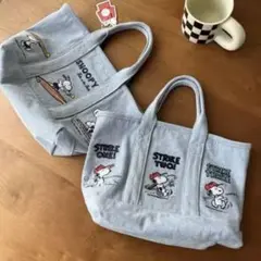 SNOOPY トートバッグ スヌーピー トート　バッグ デニム　サマーセール