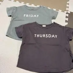 ⭐️テータテート　曜日プリント Tシャツ 2枚セット 70