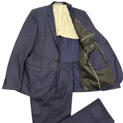 美品　【TAKAQ】ネイビーストライプ　スーツ上下セット（ジャケット＆パンツ）
