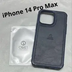 ONES iPhone 14 Pro Max ケース カバー レザー ブルー