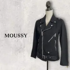 【マウジー】コットン ライダースジャケット