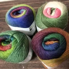 グラデーションウールヤーン4色セット