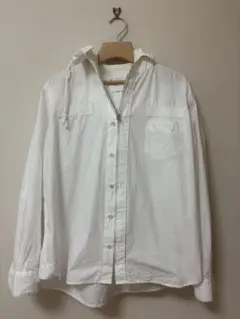 sacai サカイ　フード付きシャツ　白　サイズ1