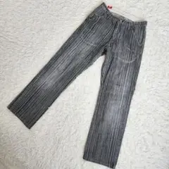 【美品】BLUE WAY ストライプデニムパンツ W73cm y2k ヒッコリー