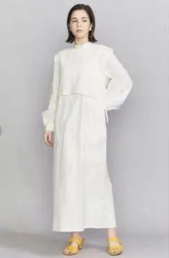 タグ付き BEAUTY&YOUTH レースベスト レイヤードワンピース