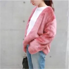 ファーコート ピンク
