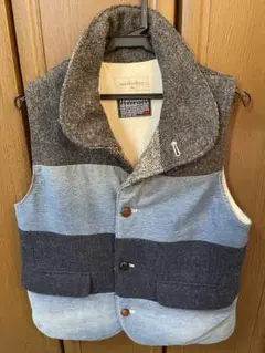 masterkey × Harris Tweed デニム中綿ベスト　マスターキー