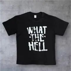 WHAT THE HELL プリント Tシャツ 半袖 ブラック 黒 y2k