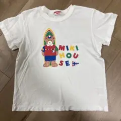 【ビンテージレトロ】mikihouse ミキハウス ロゴTシャツ レッド 110