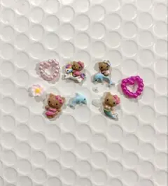 ネイルパーツ　日焼け　キティ　人魚　マーメイド　夏　キャラクター　ネイパ