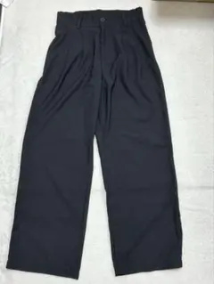 DAZY黒 タックワイドパンツ