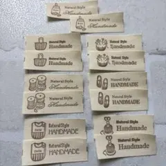 布　タグ　かご　針山など7柄14枚 handmade