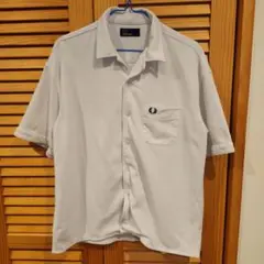 FRED PERRY　フレッドペリー　オープンシャツ　リネン混　ホワイト　M