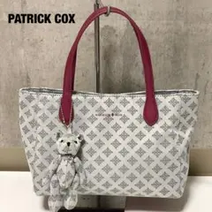パトリックコックス ハンドバッグ ユリ柄 ジャガード くまチャーム ナイロン