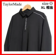 TaylorMade✨ウォッシャブル 長袖 ポロ シャツ XL ブラック　ロゴ