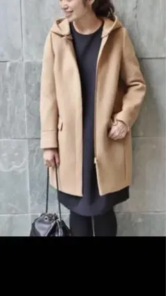 IENA 二重織シャルムフード付きコクーンコート