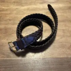 メーカーズ鎌倉シャツ メンズ レザーメッシュベルト ダークブラウン