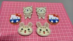 ハローキティ・クマ・ウサギ ジビッツ6個セット