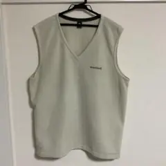 【美品】mont-bell フリース Vネック ベスト クリマプラス XL